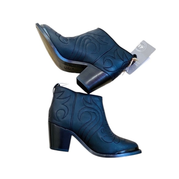 HM Leathercraft Shoes - H&M black cowboy ankle boots NWT